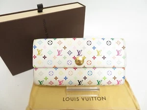 Authentic LOUIS VUITTON Monogram Multicolor Portefeuille Sarah Wallet #40423 - Picture 1 of 21