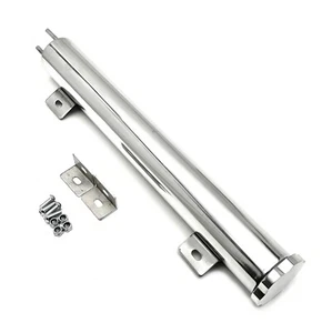 Polished Overflow Tank Reservoir Universal 13" x 2" Hot Rod Chevy Ford Mopar - Picture 1 of 3