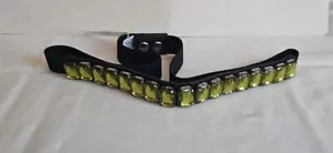 Bcbgeneration Accessories Waist Belt Green Gem Black Skinny - Picture 1 of 12