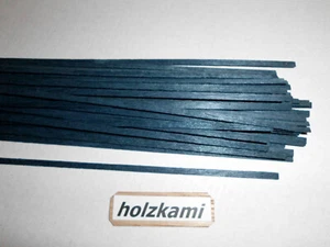 Holzleisten Dunkelblau. Bis 300 mm lang. Bis10mm breit. 1mm stark. 30 Stck.A. SK - Picture 1 of 8