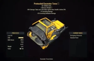 (Xbox) Excavator Power Armor (+200 Carry Weight) - Full Set Fully Modded - Picture 1 of 6