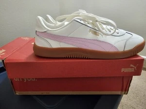 Puma Club 5v5 Womens Sneaker Size 9 Warm White Pink Puma Gold Brand New! 🔥🔥🔥 - Picture 1 of 8