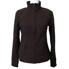 Merona Fleece Jacket XS Womens Dark Brown Zip Up Fall