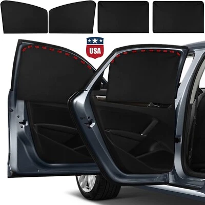 4x Cubierta Magnética Parasol Ventana Trasera Frontal Lateral Coche Malla Protector Protección UV Foto 1 de 4