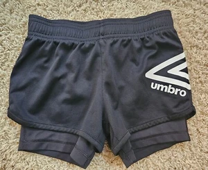 Kids Black Umbro Shorts Size Medium 7/8 - Picture 1 of 2