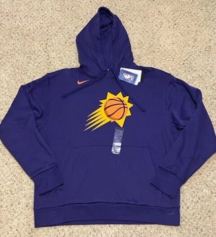 Phoenix Suns Nike Purple Fleece Pullover Hoodie Sweatshirt Size L Brand New Tags Cover