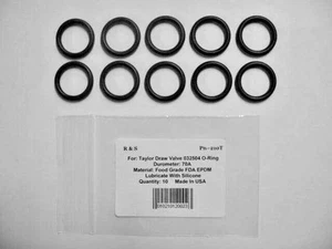 10 Taylor Draw Valve 032504 O-Rings / R&S 210T / Food Grade EPDM Material - Picture 1 of 2
