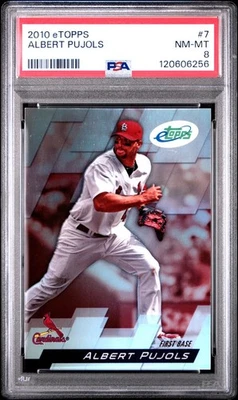 (Pop 2) Albert Pujols 2010 eTopps #7 Limited /999 PSA 8 - Image 1 of 2
