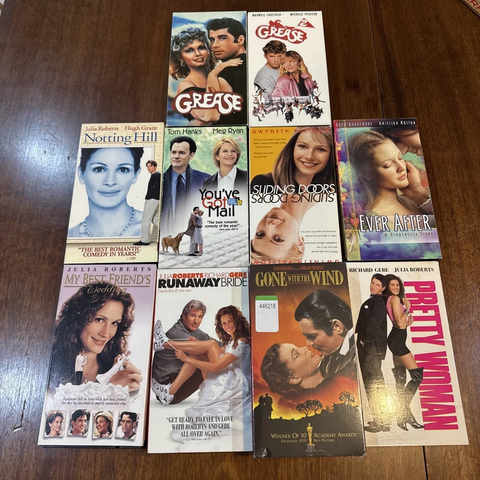 Chick Flicks VHS Grease You've Got Mail  Pretty Woman, Ever After LOT 10 - Image 1 of 4
