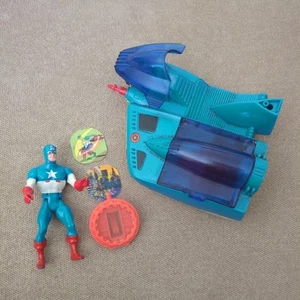 Rare Vintage Marvel Captain America Action Figure With Shield & Bike 1980s - Picture 1 of 8