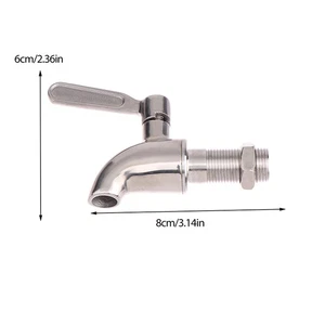 304 Stainless Steel Spigot Water Tap Faucet For Beer Juice Barrel Dispenser Tap - Picture 1 of 12