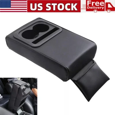 Car Center Console Cover SUV Armrest Cushion with Cup Holder Elbow Rest Pillow - Image 1 of 4