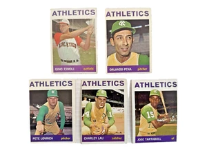 1964 Topps 5 Different Vintage K.C. Athletics Baseball Card Lot Set Break EX-NM - Picture 1 of 12
