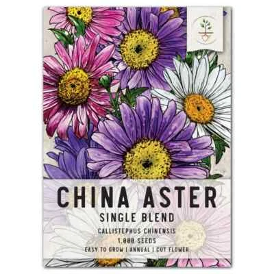 3 - China Aster Seeds For Planting, Single Blend (Callistephus chinensis) 1,000 - Image 1 of 3
