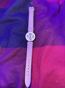 Reloj de pulsera vintage coleccionable Kellogg's Rice Krispies correa de cuero como está - Imagen 1 de 6