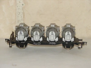 FLEISCHMANN ( 1473 F ) JOLI WAGON PORTE CONTENEURS A ESSIEUX DE LA DB HO - Foto 1 di 4