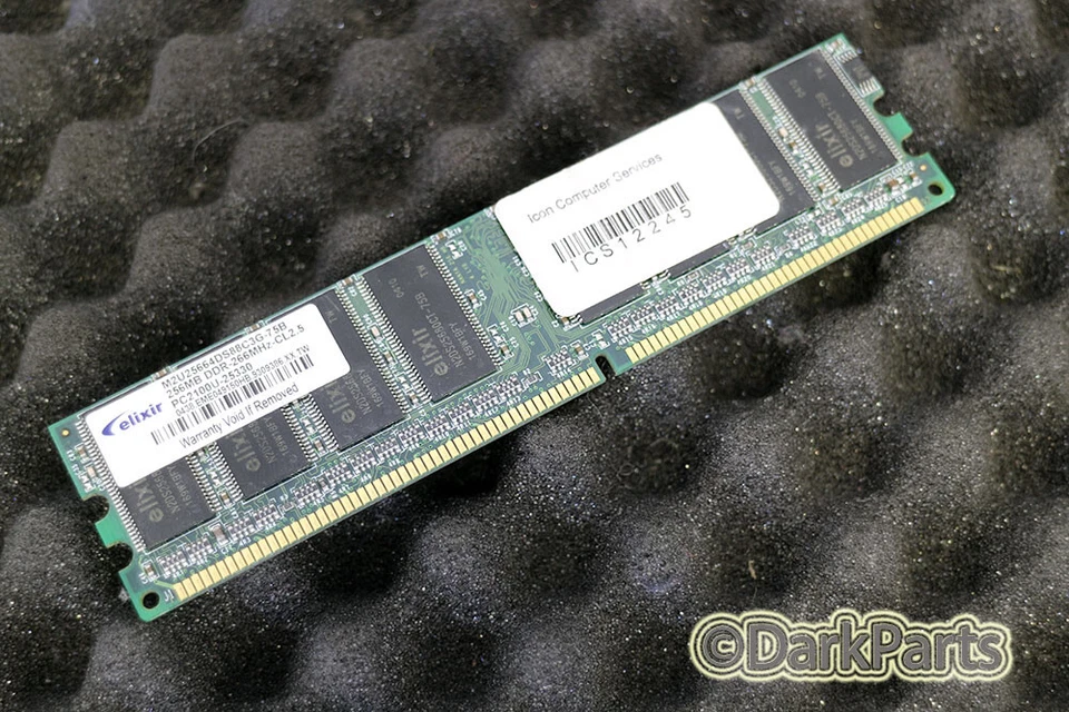 Elixir M2U25664DS88C3G-75B PC2100U-25330 256MB Memory RAM - Image 1 of 1