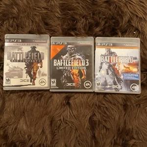 PS 3 Lot Of 3 Battlefield 4, BF 3 Limited Edition- Bad Company 2 - Picture 1 of 3