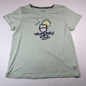 Life Is Good Sleep Women’s Pajama Shirt Soft Mint Green Beach Size L Fits S - Picture 1 of 9
