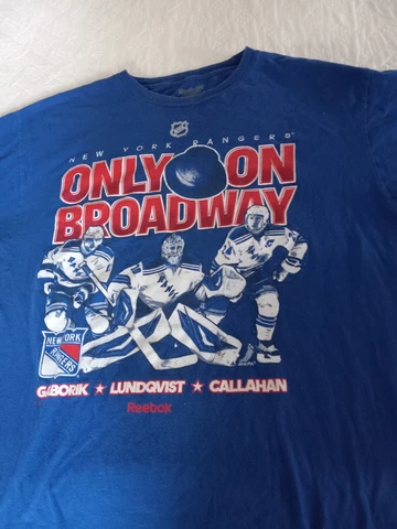 Vintage NHL New York Rangers T Shirt Gaborik,Lundqvist,Callahan Cover
