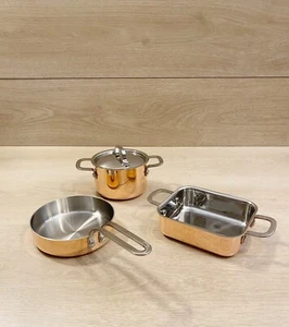 Batteria Di Pentole Luxor Kasanova 4 Pezzi In Rame Alluminio Acciaio Con Coperch - Foto 1 di 12