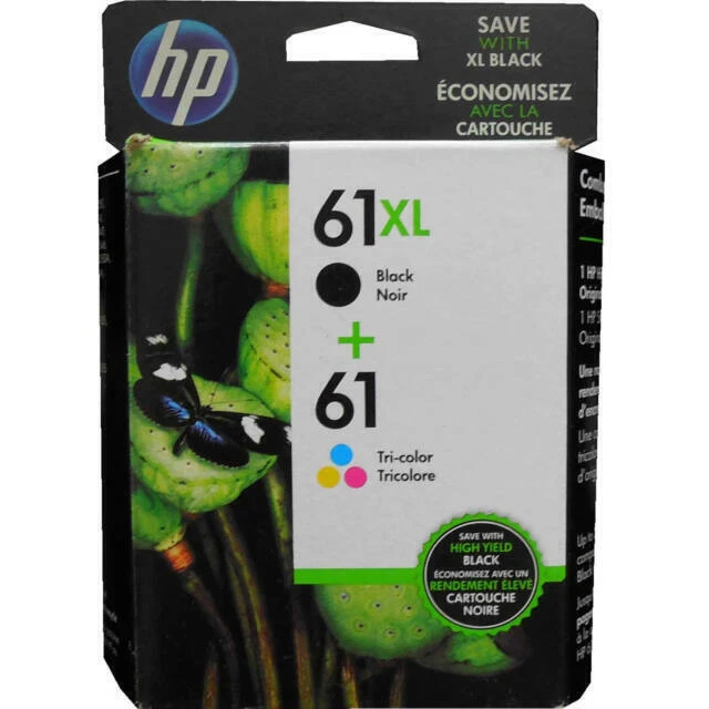 HP 61XL/61 (CZ138FN) Black/Tri-Color Ink Cartridge