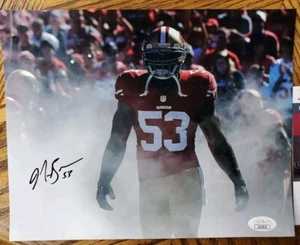 NICE AUTOGRAPHED Penn State PSU 49ers NaVorro Bowman 8x10 Smoke Photo JSA COA - Picture 1 of 3