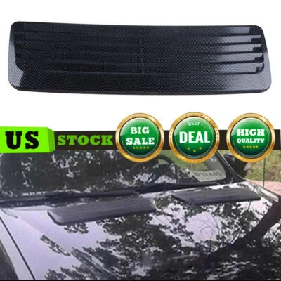Carbon Blsck Car Hood Vent Scoop Louver Scoop Cover Air Flow Intake Universal 1x - Image 1 of 4