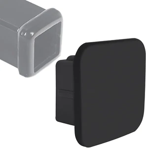 2 Inch Trailer Hitch Cover Black Rubber Tow Receiver Tube Plug 2"x2" As Pictured - Picture 1 of 12