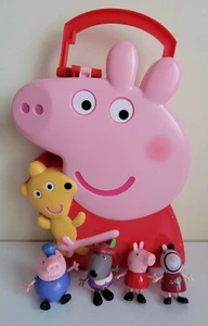 Peppa Pig Carry Along Friends Storage Carrying Case with Figures 2003 Jazwares - Picture 1 of 6
