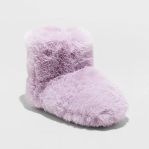 Cat & Jack Toddler Girls Purple Dallas Fur Bootie Slippers Size Small (5/6) - Picture 1 of 2