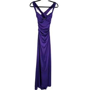 Morgan & Co. Damen XS Crossback festliches Ballkleid Kleid elegant Schmuck lila - Bild 1 von 6