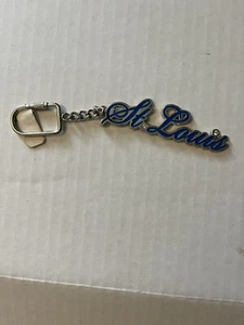 New St. Louis keychain blue with clear rhinestones - Picture 1 of 4