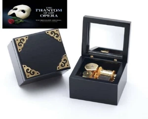 Classic Black Square Wind Up Music Box  :  ALL I ASK OF YOU - Picture 1 of 8