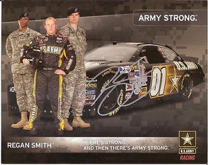 2007 REGAN SMITH signed NASCAR PHOTO CARD POSTCARD US ARMY CHEVY wCA vanity hero - Picture 1 of 1
