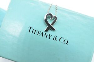 Tiffany & Co. Sterling Silver Paloma Picasso small Loving Heart Necklace w/Pouch