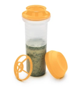 Tupperware Mix-Max 750 ml coctelera a prueba de fugas proteína vaso agitador vaso medidor - Imagen 1 de 4