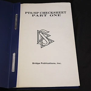 Scientology Books PTS/SP Checksheet Part One Course Pk Pub 1986 Incl checksheet - Bild 1 von 6