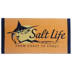 New SALT LIFE BEACH TOWEL Marlin Sailfish Sun Coast Cotton Ocean - Picture 1 of 1