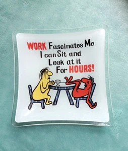 Vintage 1970s Novelty Glass Nut-Dish/AshTray/Funny Bar Accessory - Picture 1 of 9