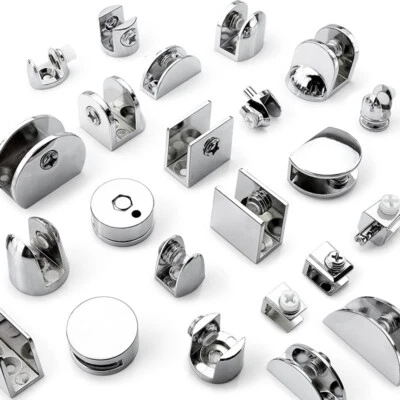 Edelstahl 8-12mm Glashalter Glasklemme Klemmhalter Geländer Glasplattenhalter - Image 1 of 4