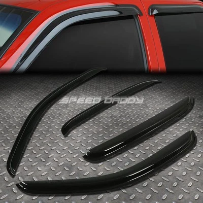 PARA 07-13 CHEVY/GMC DOBLE CABINA VENTANA DE HUMO VISERA/SOL VIENTO/DEFLECTOR DE LLUVIA Foto 1 de 4