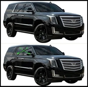 Chrome Delete Blackout Vinyl Overlay for 2015-2020 Cadillac Gloss Black - Picture 1 of 2