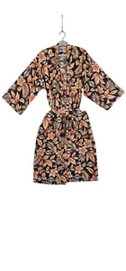 San Francisco Giants Rayon Spooner Aloha Accappatoio L/XL Cotone Hawaiano Floreale Nero - Foto 1 di 14