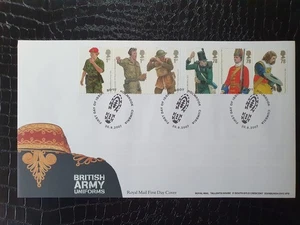 2007 - Uniformes del ejército británico - cubierta del primer día sin dirección - #1866 - Imagen 1 de 1