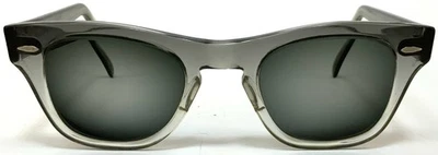 Monturas de gafas Bausch & Lomb vintage raras gris humo fundido transparente 4 1/2 - 5 3/4 Foto 1 de 4