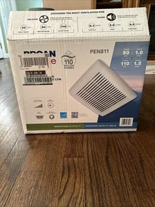 Broan Nutone Flex Series 80/110 CFM Bathroom Exhaust Fan PEN811 (OB) - Brand New - Picture 1 of 5