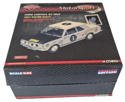 1/43 Scale Ford Cortina GT 1967 Safari Rally Corgi Diecast Model Car VA04113 - Image 1 of 4
