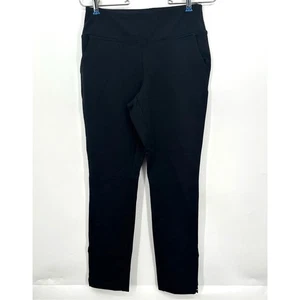 Belle by Kim Gravel Mid Waisted Leggings w/ Zipper at Ankle Black Size 2P Petite - Picture 1 of 7