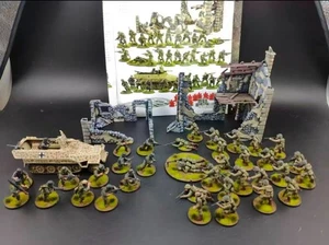 WWII Painted German Soldiers /US Army Figures Wargame Miniatures Diorama Scenery - Picture 1 of 5